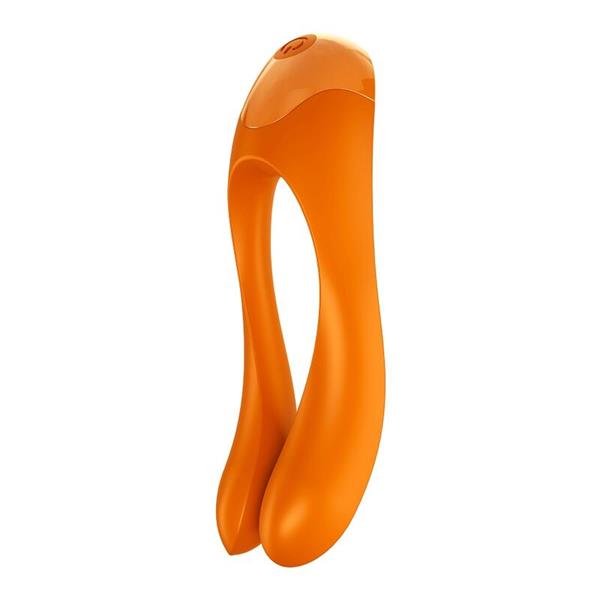 CANDY CANE FINGER VIBRATOR ORANGE