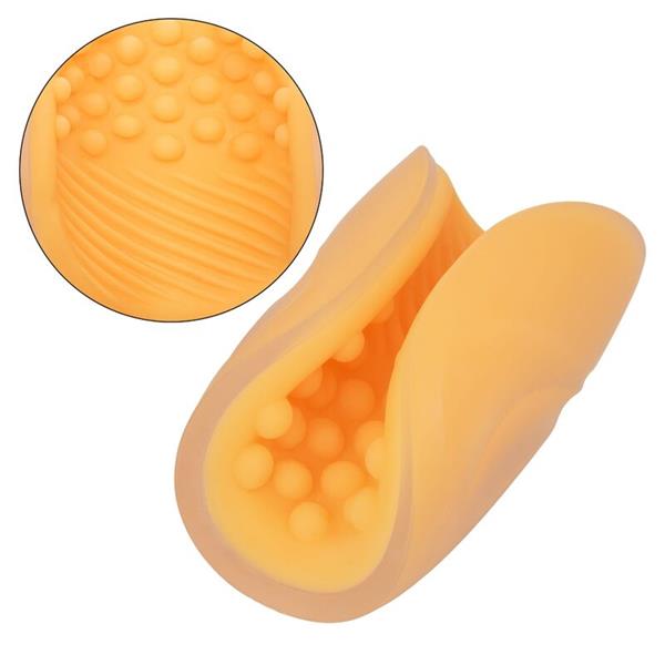 BEADED GRIP MASTURBATOR ORANGE