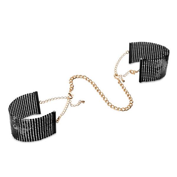 DÉSIR MÉTALLIQUE BLACK METAL MESH HANDCUFFS