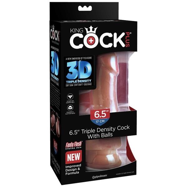PLUS 3D DILDO WITH BALLS 17 CM