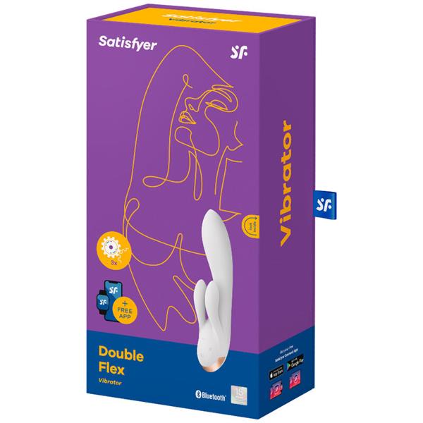 DOUBLE FLEX VIBRATOR APP WHITE