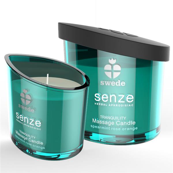 SENZE TRANQUILITY MASSAGE CANDLE - SPEARMINT, ROSE, ORANGE