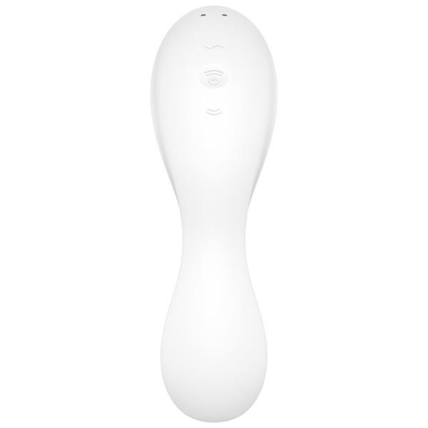 CURVY TRINITY 5 STIMULATOR ZRAČNEGA PULZA IN VIBRATOR APLIKACIJA BELE BARVE
