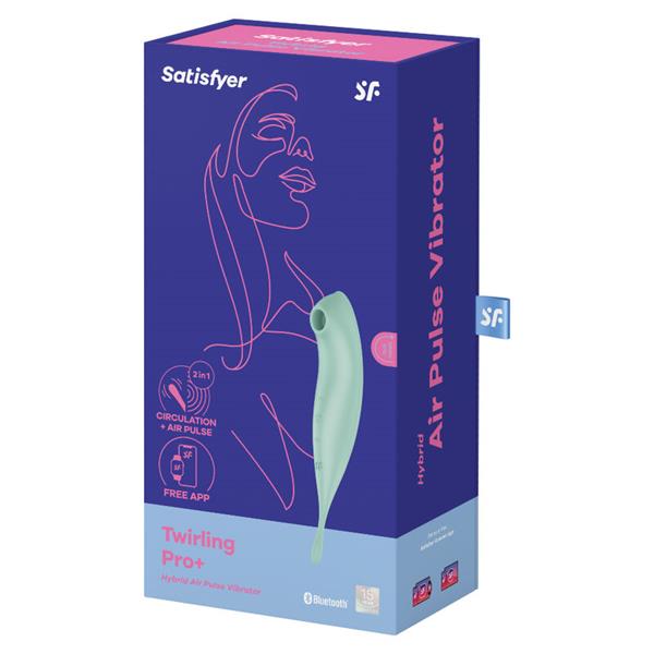 TWIRLING PRO+ AIR PULSE STIMULATOR & VIBRATOR APP RDEČ