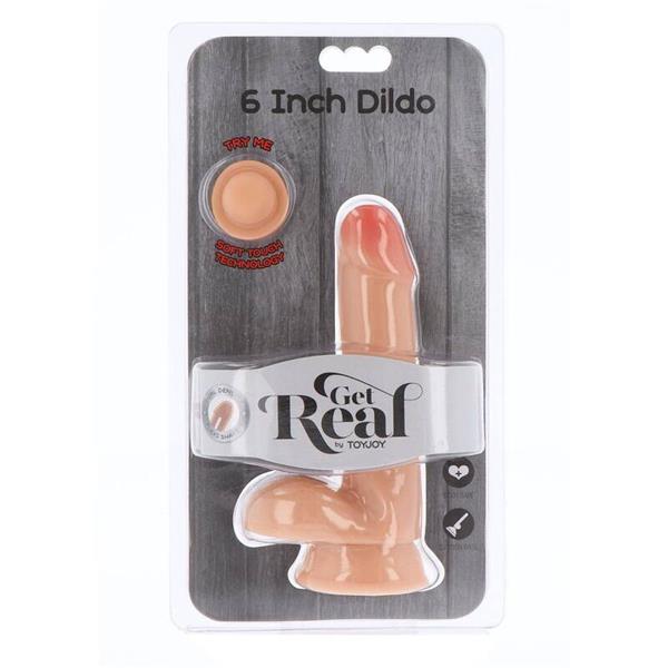 DUAL DENSITY DILDO 17 CM BALLS SKIN