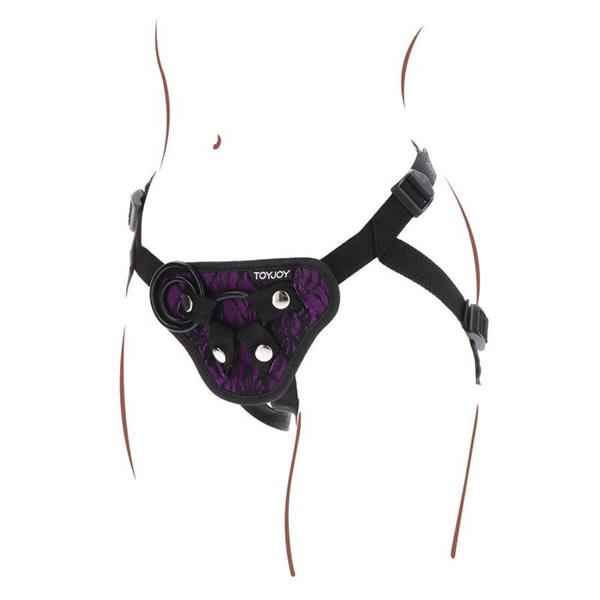 STRAP-ON LACE HARNESS PURPLE