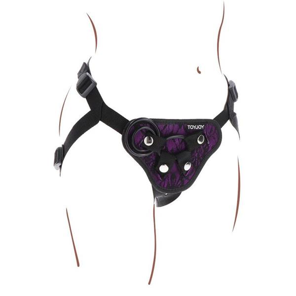 STRAP-ON LACE HARNESS PURPLE