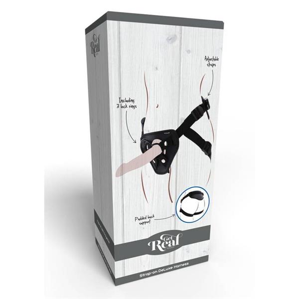 STRAP-ON DELUXE HARNESS CRNI