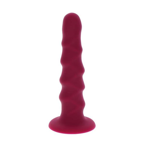 RIBBED DONG 12 CM RED