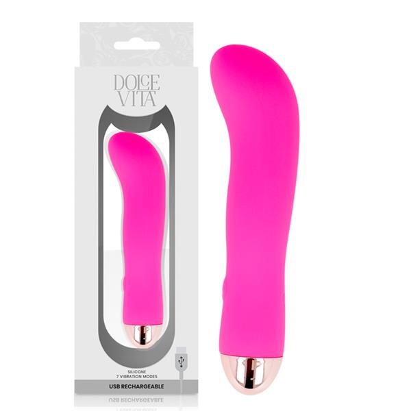 RECHARGEABLE VIBRATOR TWO PINK 7 SPEEDS