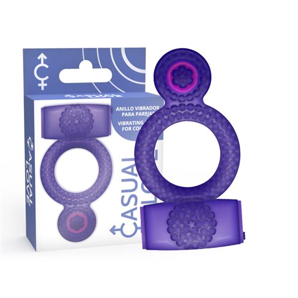 RING VIBRATING DOUBLE PLEASURE PURPLE