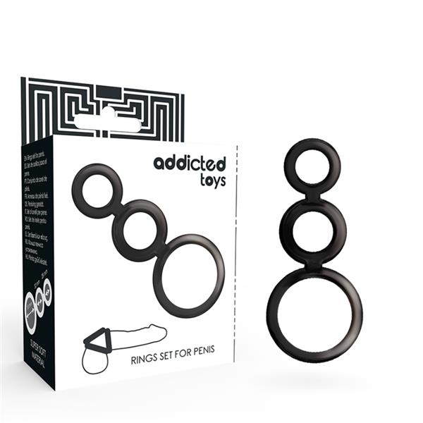 RINGS SET FOR PENIS - SMOKED