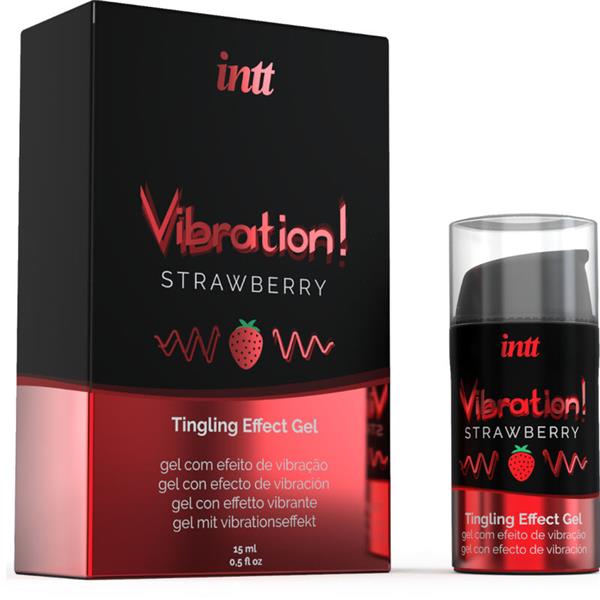 STIMULATIVNI VIBRIRAJOČI GEL JAGODA 15 ML