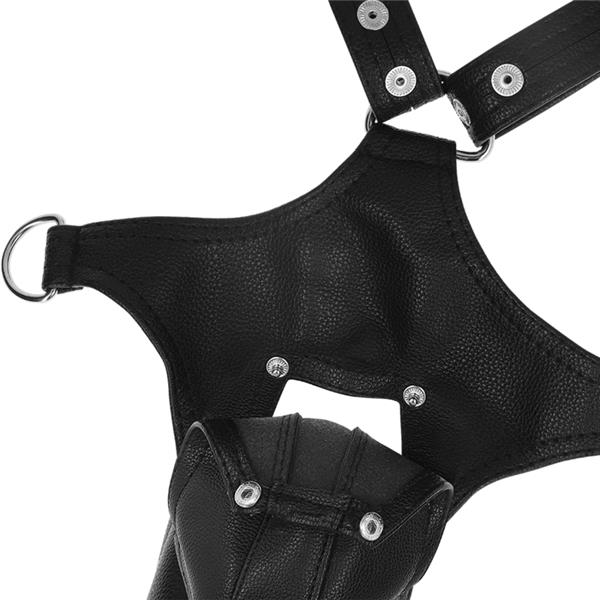 MENS V-SHAPED ECO-LEATHER HARNESS