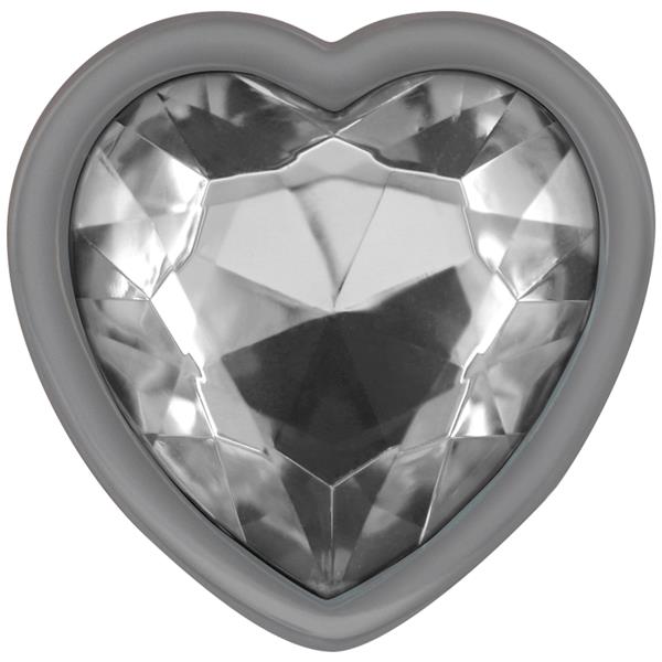 BELO SRCE ALUMINIJASTI METALNI ANALNI VTIČ VELIKOST S