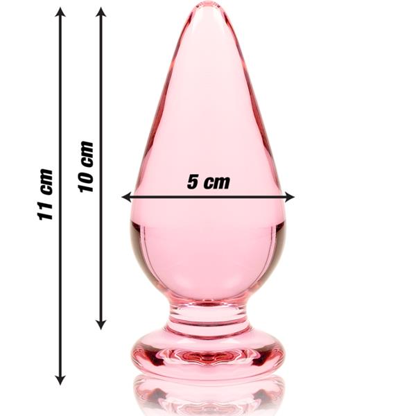 MODEL 4 ANAL PLUG BOROSILICATE GLASS CLEAR 11 CM -O- 5 CM