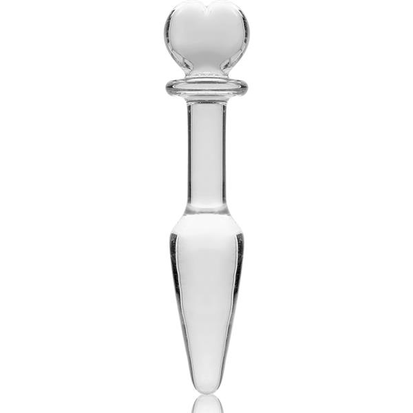 MODEL 7 ANAL PLUG BOROSILICATE GLASS CLEAR 13.5 CM -O- 3 CM