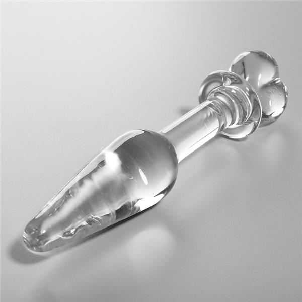 MODEL 7 ANAL PLUG BOROSILICATE GLASS CLEAR 13.5 CM -O- 3 CM