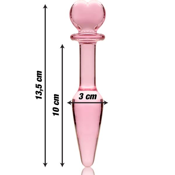 MODEL 7 ANAL PLUG BOROSILICATE GLASS CLEAR 13.5 CM -O- 3 CM