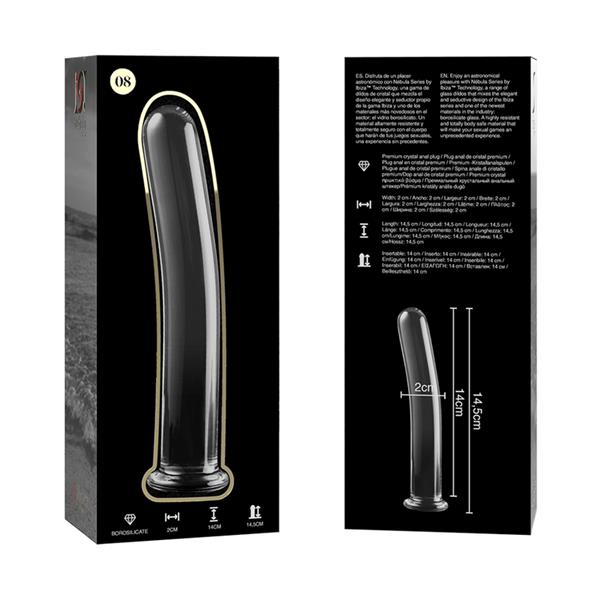 MODEL 8 DILDO BOROSILIKATNO STAKLO PROZIRNO 14.5 CM -O- 2 CM