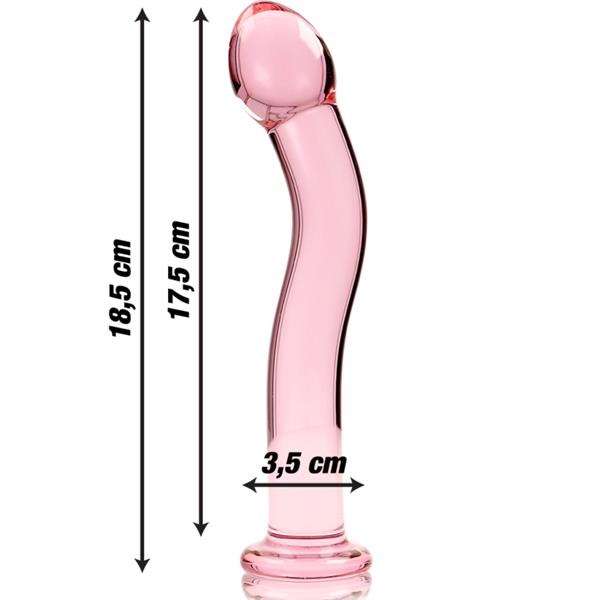 MODEL 18 DILDO OD BOROSILIKATNOG STAKLA PROZIRNO 18.5 CM -O- 3.5 CM