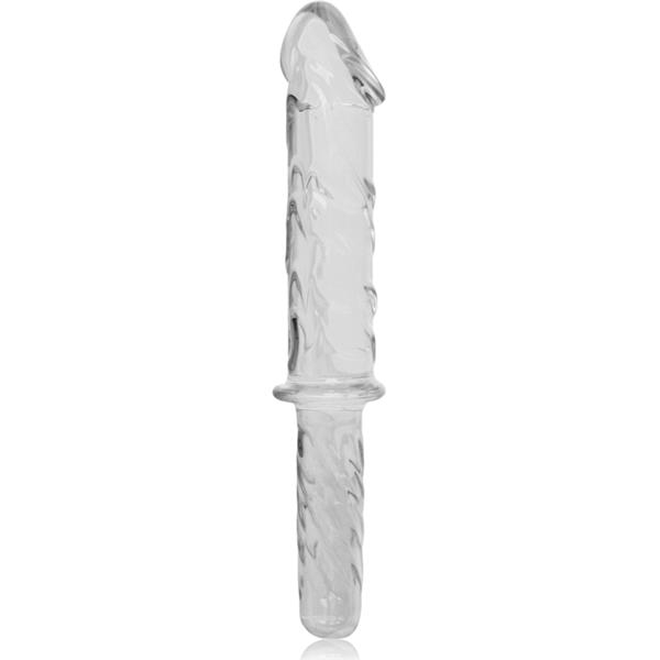 MODEL 24 DILDO BOROSILICATE GLASS CLEAR 28.5 CM -O- 5 CM