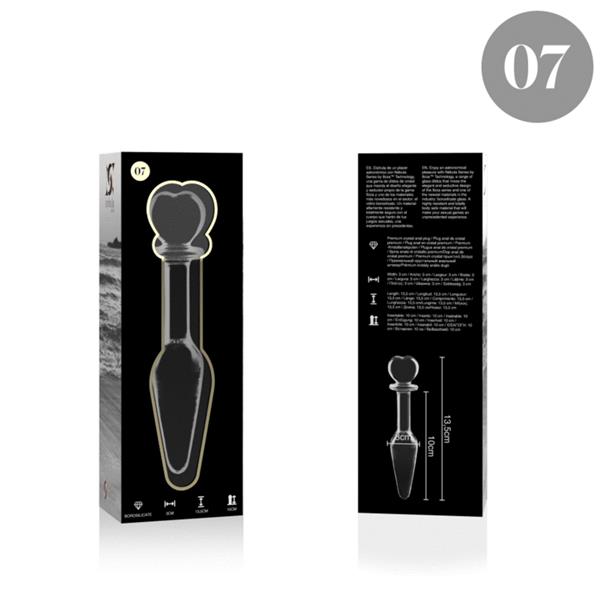 MODEL 7 ANAL PLUG BOROSILICATE GLASS CLEAR 13.5 CM -O- 3 CM