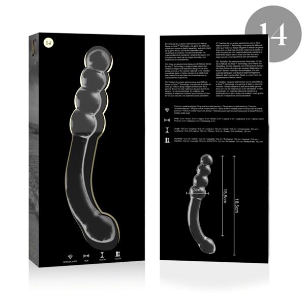 MODEL 14 DILDO OD BOROSILIKATNOG STAKLA PROZIRNO 18.5 CM -O- 3 CM
