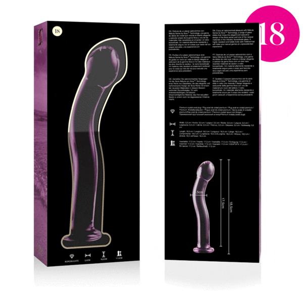 MODEL 18 DILDO OD BOROSILIKATNOG STAKLA PROZIRNO 18.5 CM -O- 3.5 CM