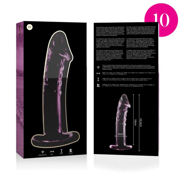 MODEL 19 DILDO BOROSILIKATNO STEKLO JASNO 18.5 CM -O- 4 CM