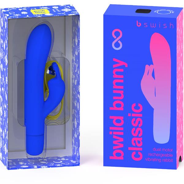 BWILD BUNNY INFINITE CLASSIC RECHARGEABLE VIBRATOR MODRA SILIKON