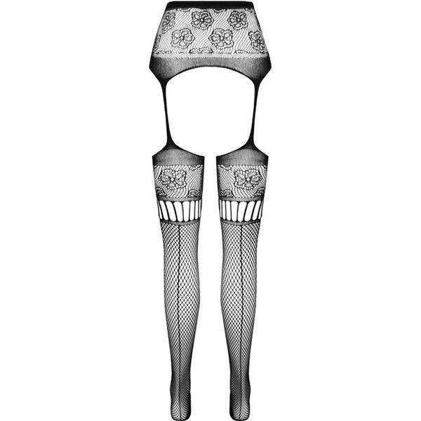 S030 TIGHTS WITH BLACK GARTER ONE SIZE
