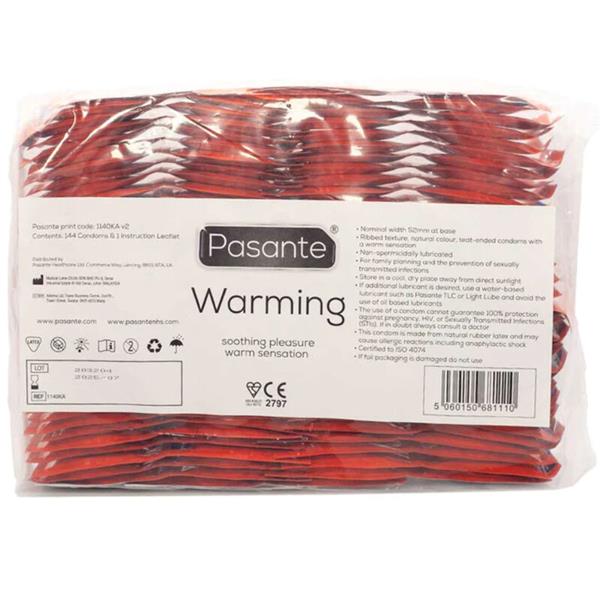 CONDOMS WARMING EFFECT BAG 144 UNITS