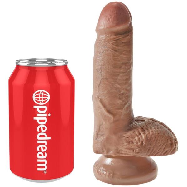 REALISTIC PENIS WITH BALLS 13.2 CM CARAMEL
