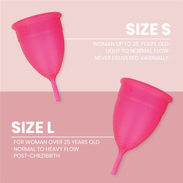 MENSTRUAL CUP MEDICAL GRADE SILICONE - SIZE L