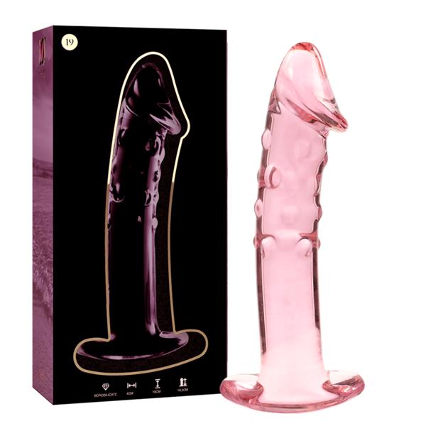 MODEL 19 DILDO BOROSILIKATNO STEKLO JASNO 18.5 CM -O- 4 CM