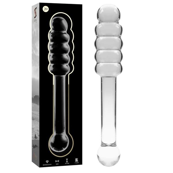 MODEL 20 DILDO OD BOROSILIKATNOG STAKLA PROZIRNO 20.5 CM -O- 3 CM