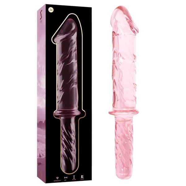MODEL 24 DILDO BOROSILICATE GLASS CLEAR 28.5 CM -O- 5 CM