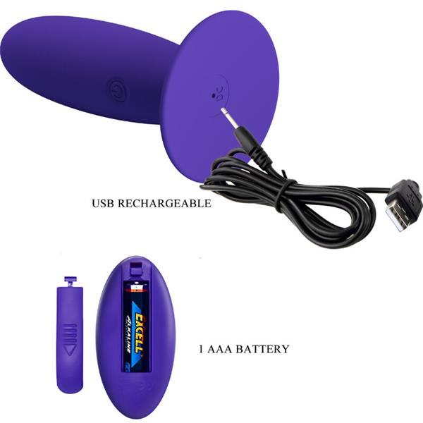 YOUTH PLUG ANAL VIBRATOR REMOTE CONTROL VIOLET