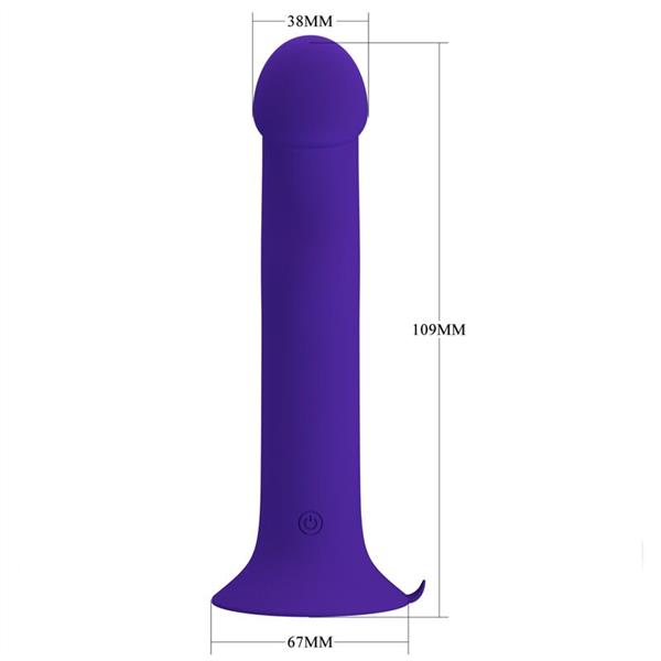 MURRAY YOUTH VIBRATING DILDO & RECHARGEABLE VIOLET