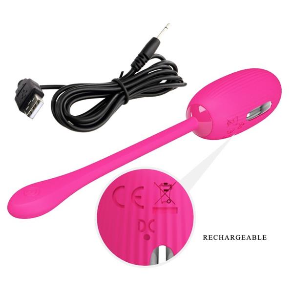 DOREEN RECHARGEABLE VIBRATING EGG MAGENTA REMOTE CONTROL