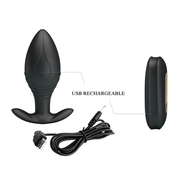 REGINA ANAL PLUG RECHARGEABLE VIBRATOR BLACK