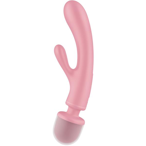 TRIPLE LOVER RABBIT VIBRATOR MASSAGER PINK