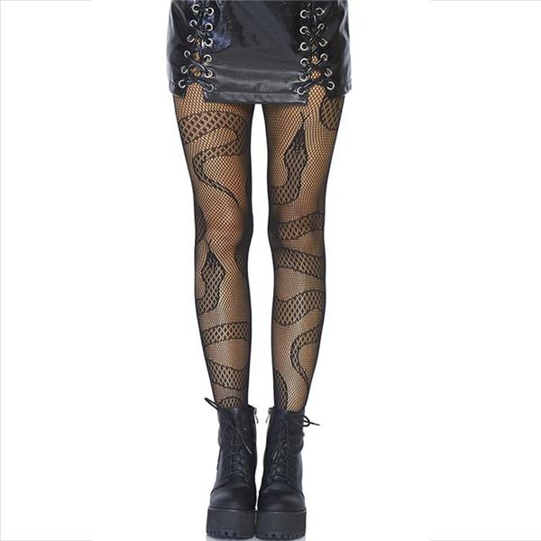 STOCKINGS NET SNAKES BLACK