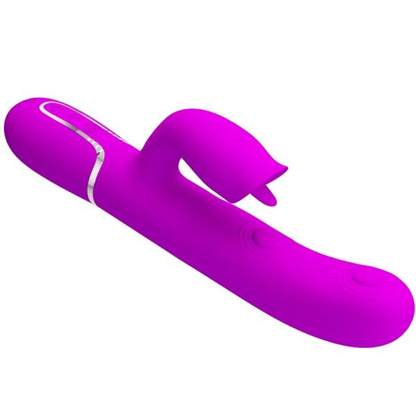 RABBIT VIBRATOR S LIŽENJEM FUCHSIA
