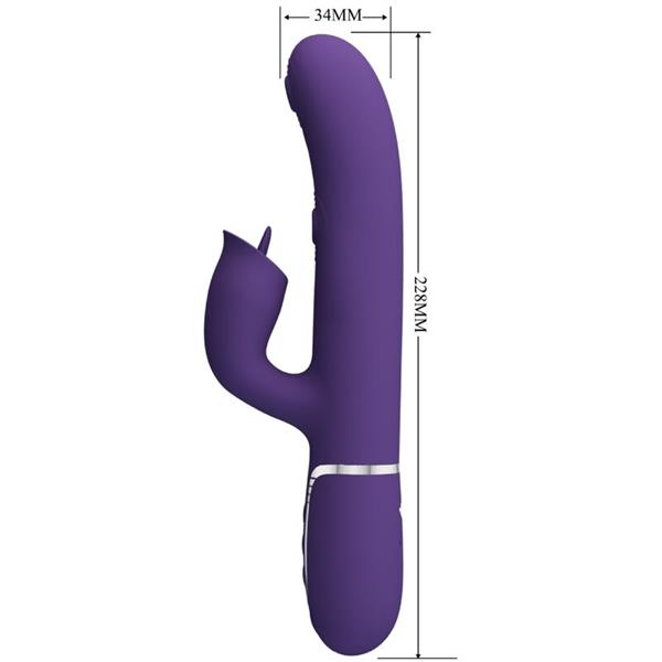 RABBIT VIBRATOR WITH LICKING PURPLE