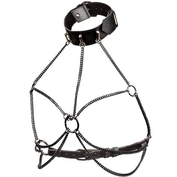 EUPHORIA PLUS SIZE MULTI CHAIN COLLAR HARNESS