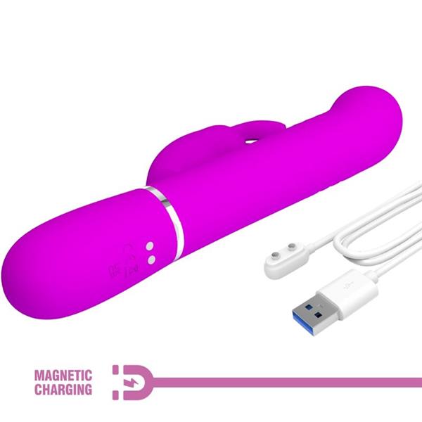 COALE RABBIT VIBRATOR PERLE LJUBIČASTI