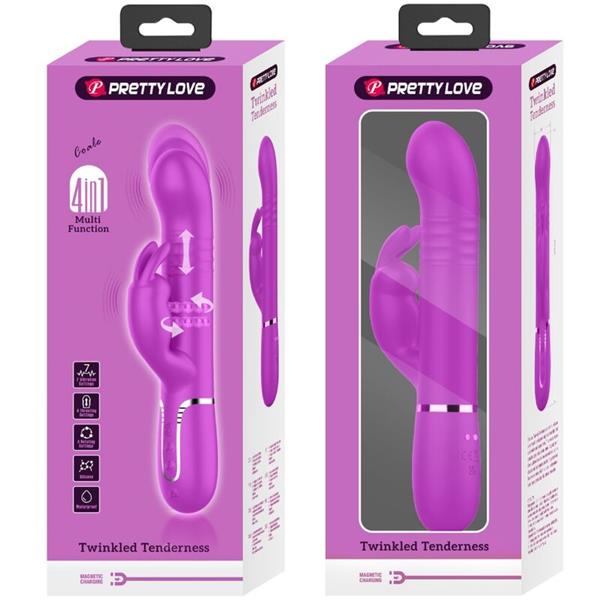 COALE RABBIT VIBRATOR PERLE LJUBIČASTI