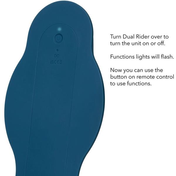 RIDER MASSAGER DOUBLE MOTOR REMOTE CONTROL BLUE